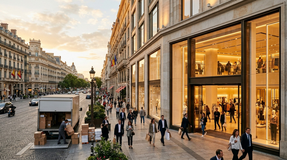 Façade d'une boutique Zara sur une avenue commerçante