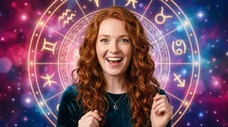 Femme émerveillée sous un ciel étoilé mystique pour l'horoscope du 28 juin 2026
