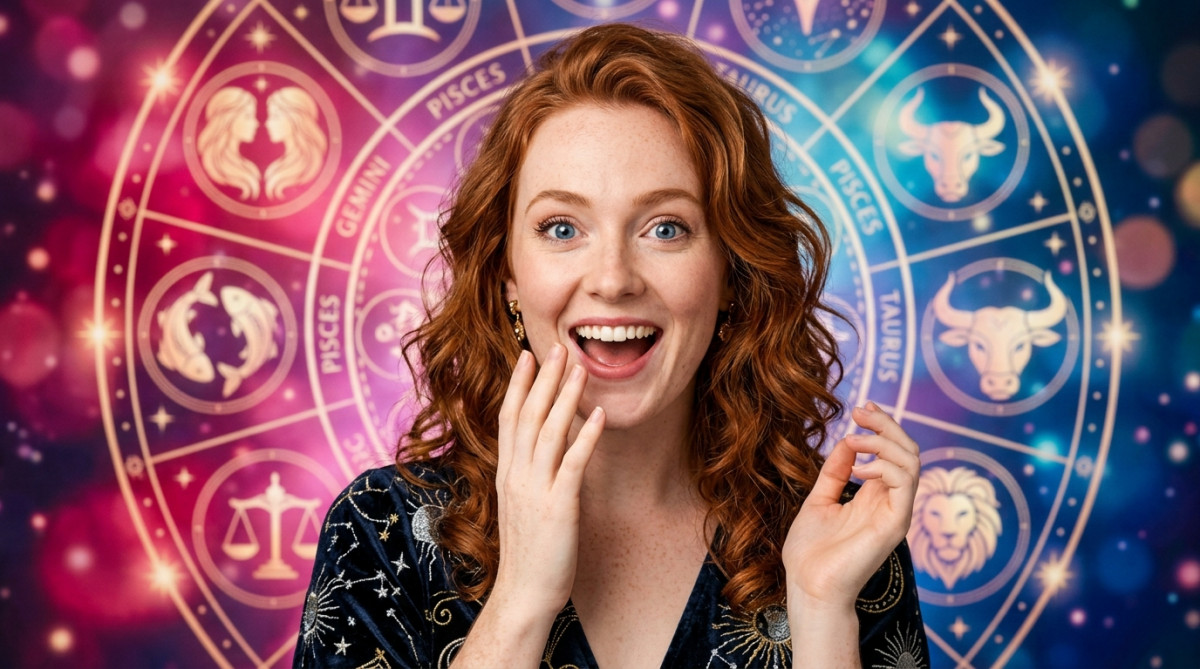Femme émerveillée sous un ciel étoilé mystique pour l'horoscope du 6 juin 2026