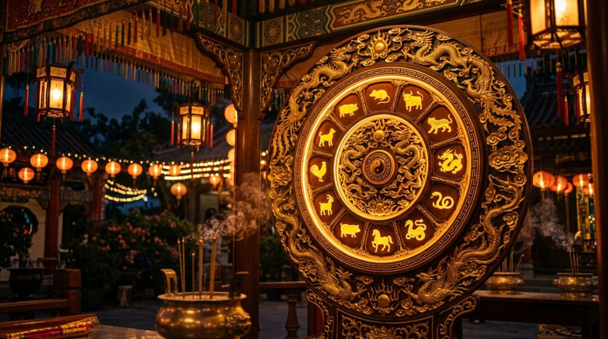 Femme méditant au bord d'un ruisseau éclairé par la lune, ambiance mystique Eau-Yin pour l'horoscope chinois du 12 juin 2026