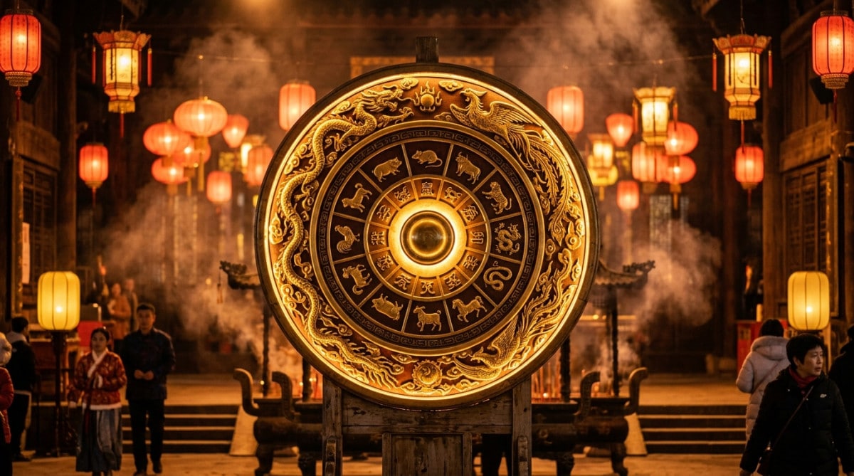 Femme méditant dans une forêt de bambous baignée de lumière dorée pour l'horoscope chinois du 5 juin 2026