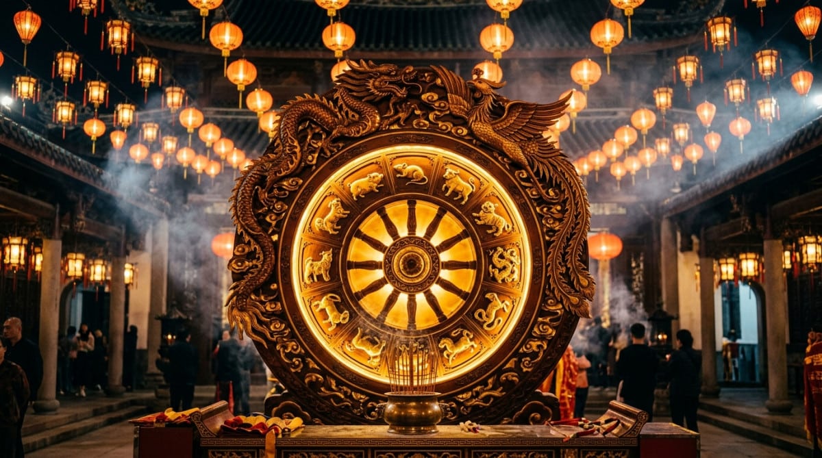 Femme méditant sous la lune entourée d'énergie Métal-Yin pour l'horoscope chinois du 16 juin 2026