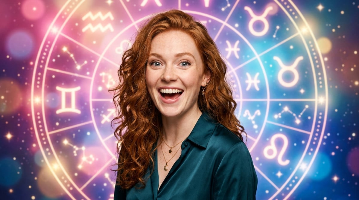 Femme sereine méditant sous un ciel étoilé avec des constellations du zodiaque lumineuses pour l'horoscope du 16 juin 2026