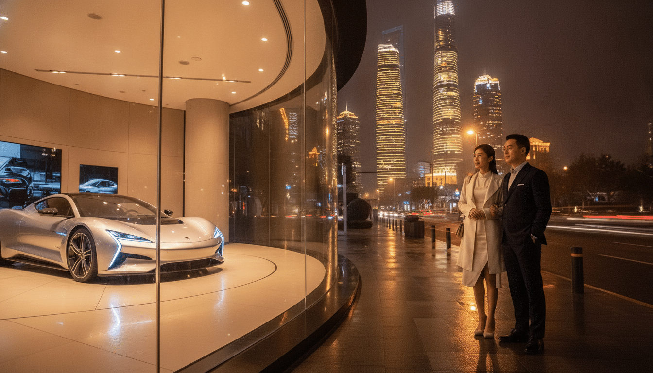 Concession automobile de luxe à Shanghai avec Ferrari Luce