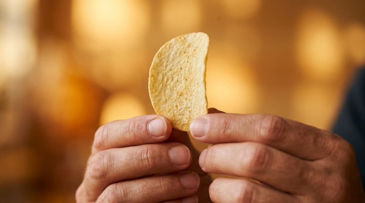 Forme parabolique caractéristique d'un chip Pringles
