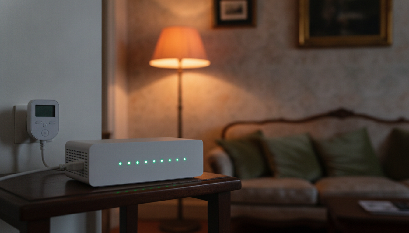 Box internet allumée la nuit avec prise programmable