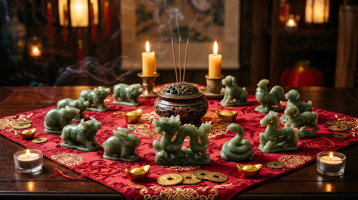 Homme recevant l'énergie lunaire dans une forêt de bambous pour l'horoscope chinois Eau-Yin