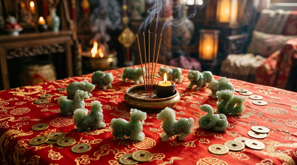 Homme recevant une énergie lumineuse dorée et bleue dans une atmosphère mystique, illustration de l'horoscope chinois du jour