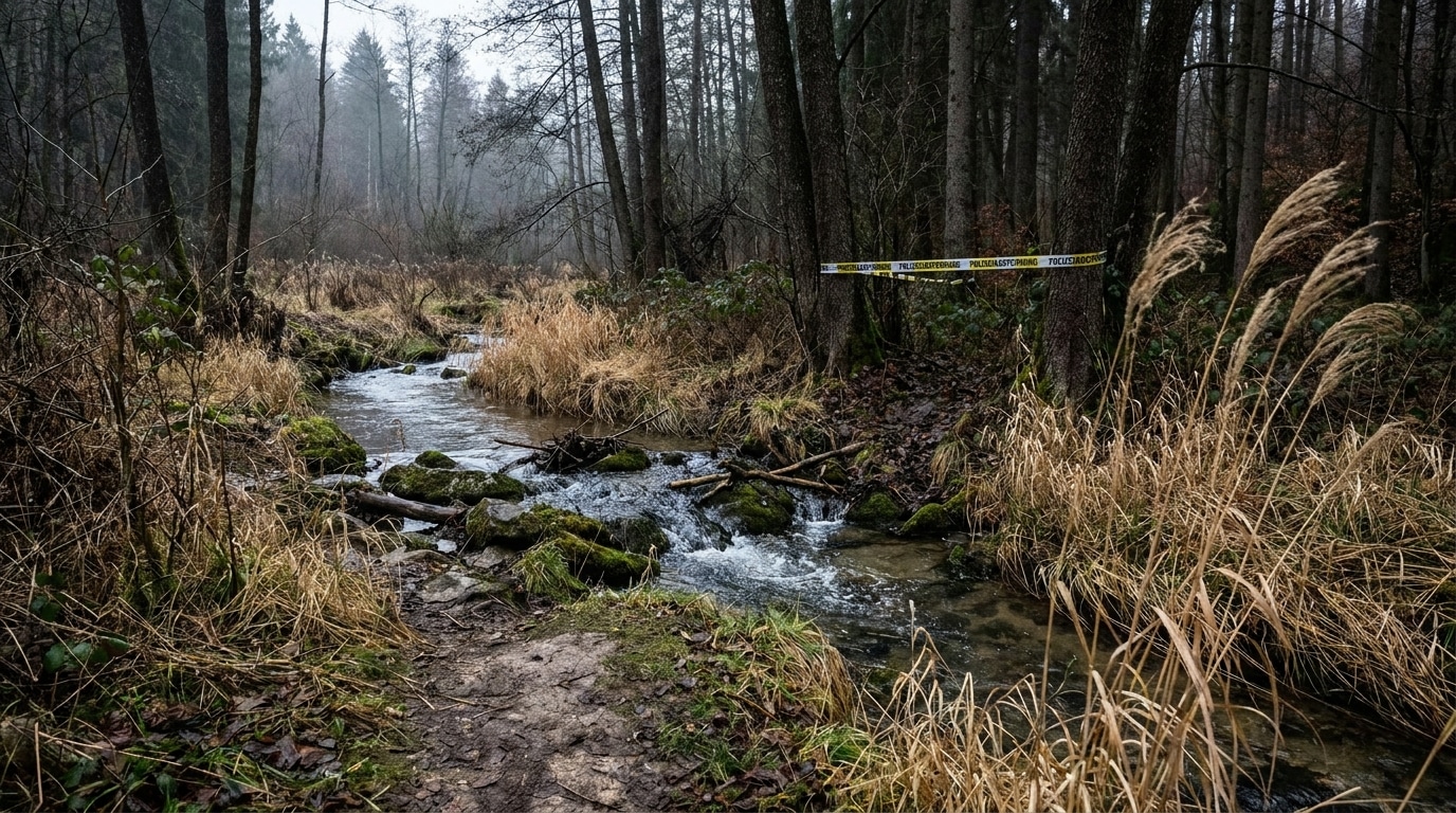 Ruisseau bordé de végétation dans le Bade-Wurtemberg