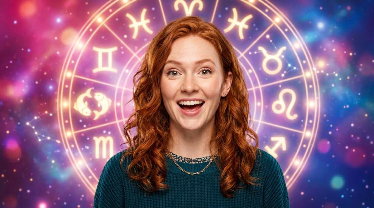 Jeune femme méditant sous un ciel étoilé dans une ambiance mystique et lumineuse pour l'horoscope du 4 juin 2026