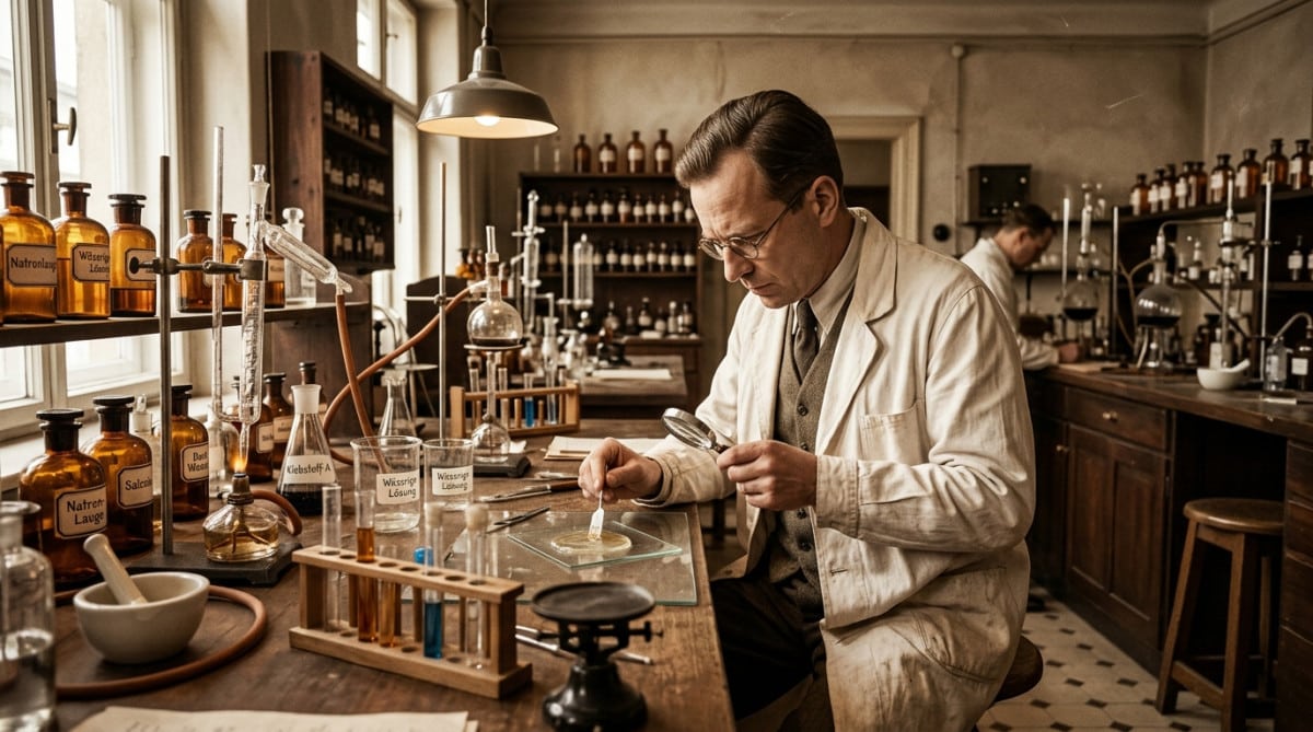Laboratoire de chimie allemand des années 1930