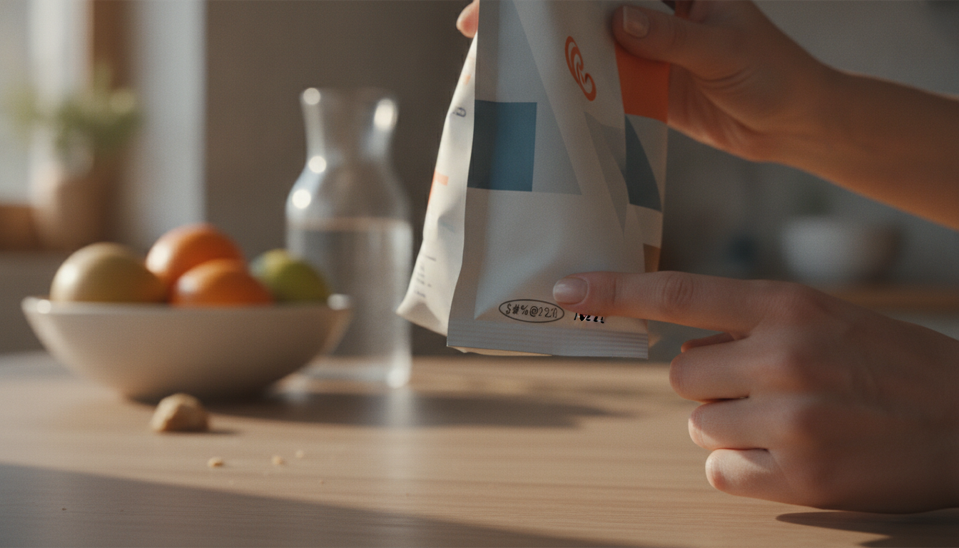 Code emballeur sur un produit alimentaire en gros plan