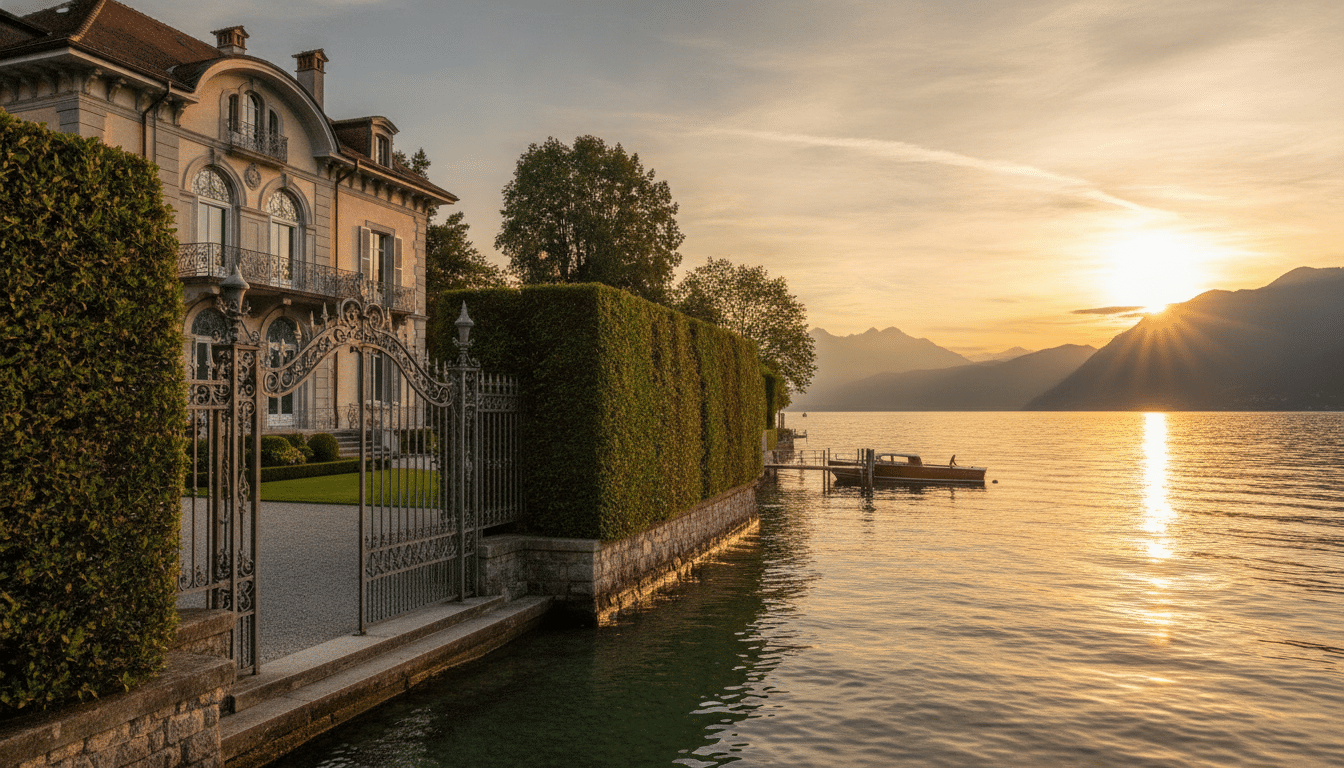 Villa au bord du lac Léman en Suisse