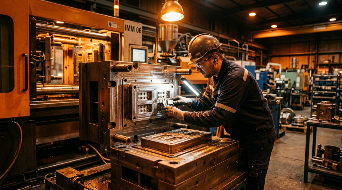 Moule de précision industriel pour fabrication de briques Lego