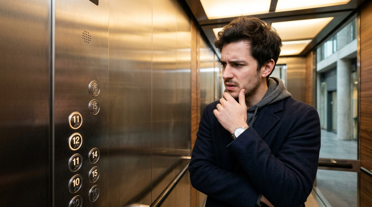 Panneau d'ascenseur sans bouton 13e étage