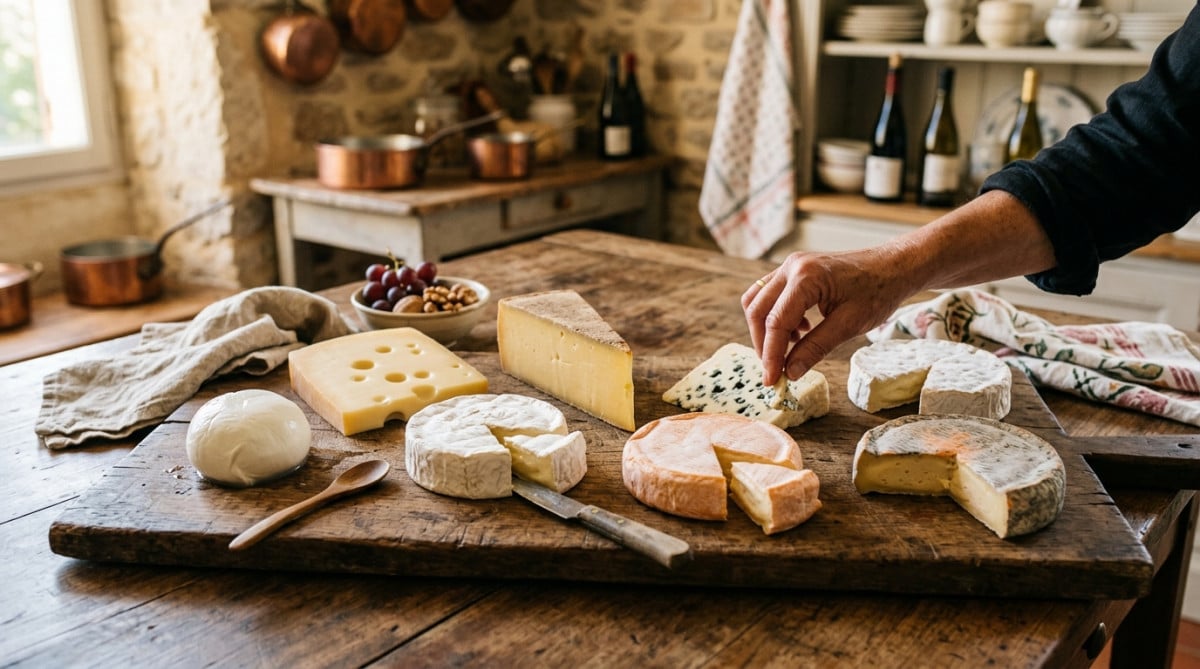 Plateau de huit fromages français les plus consommés