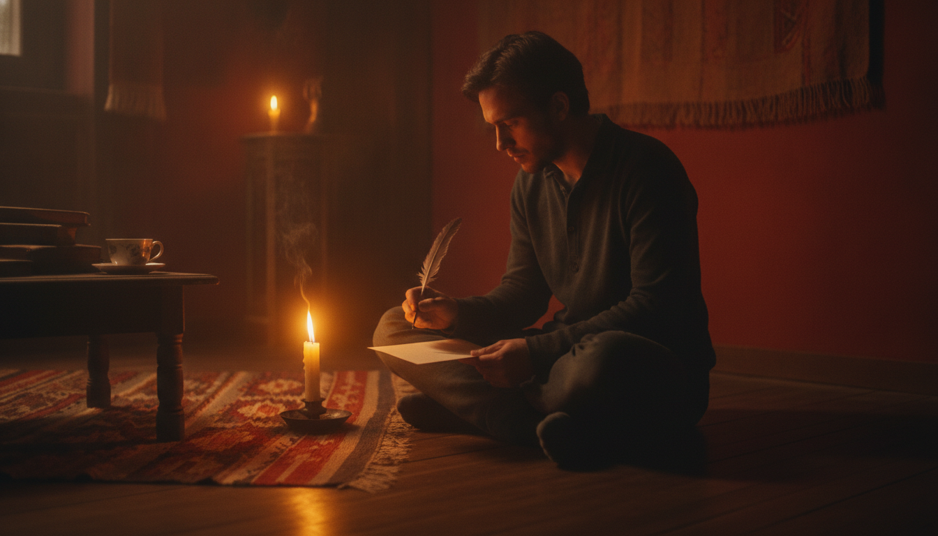 Rituel de la bougie et écriture pour les signes de Feu