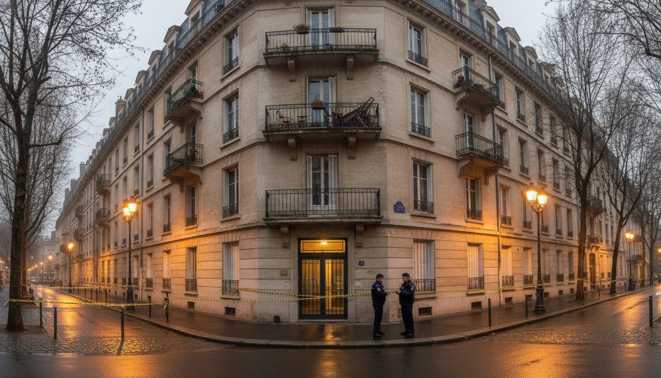 Immeuble résidentiel à Grenoble avec périmètre de sécurité