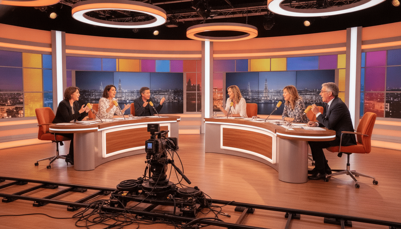 Débat animé entre chroniqueurs sur un plateau TV