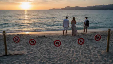Plage fermée à la baignade sur la Côte d'Azur