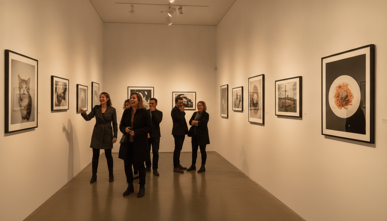 Exposition de photographies volontairement ratées dans une galerie
