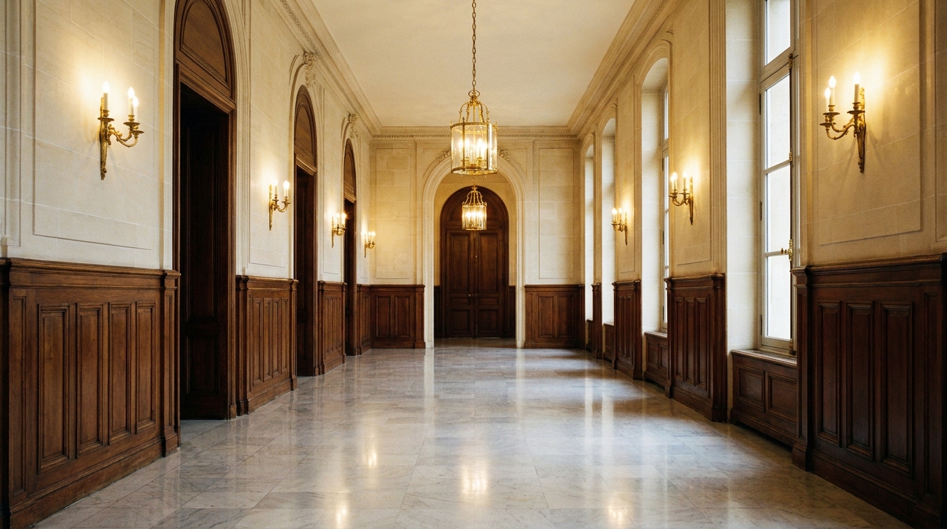 Couloir institutionnel d'un ministère français