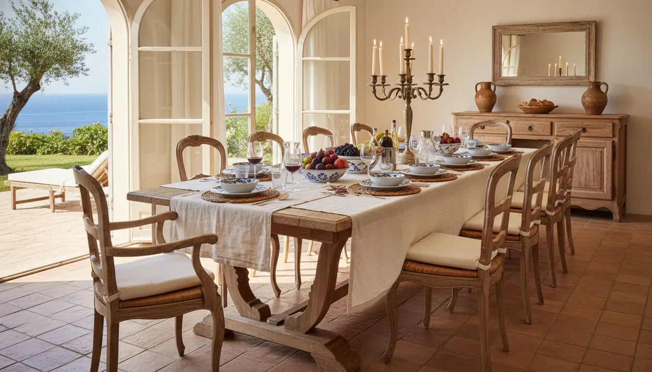 Table familiale avec une chaise vide symbolisant l'absence et la tension dans Un si grand soleil