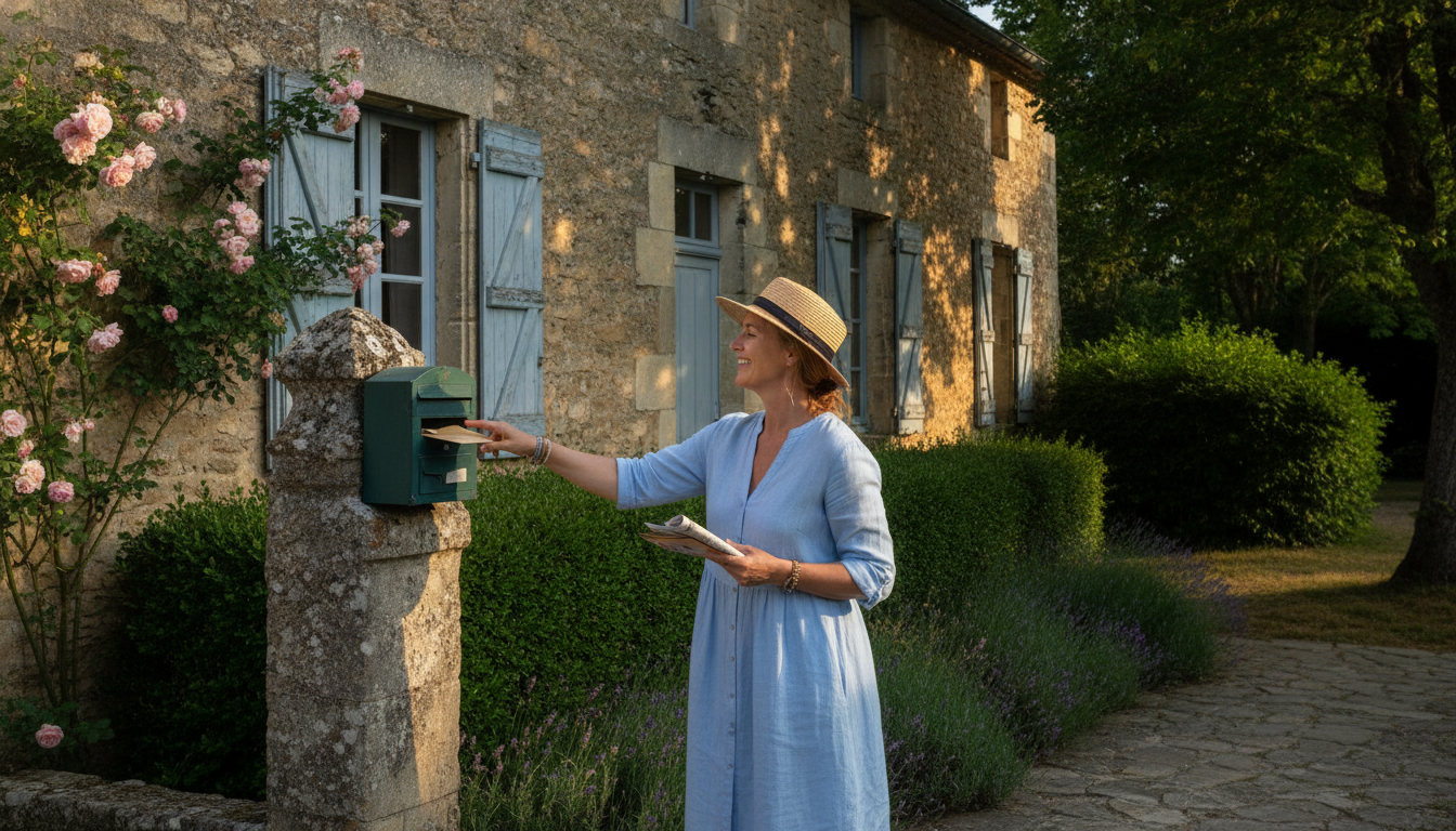 Voisin récupérant le courrier pendant les vacances
