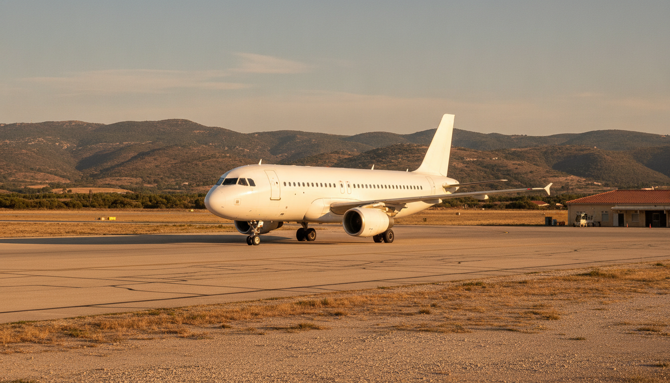 Airbus A320 cloué au sol à l'aéroport de Figari en Corse