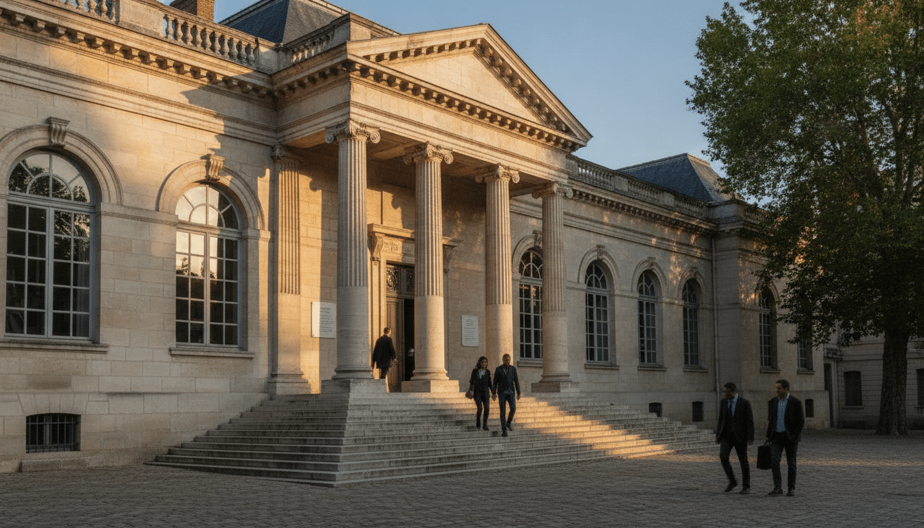 Façade du tribunal de Meaux en Seine-et-Marne