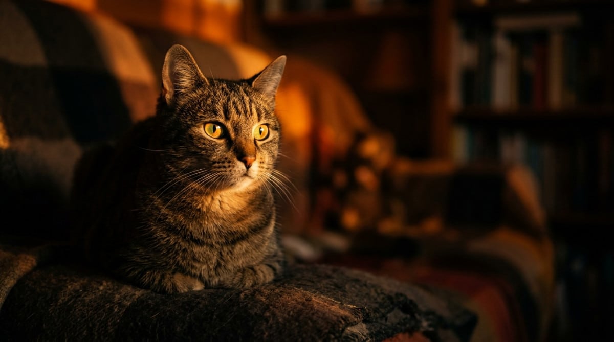 Yeux de chat brillant dans l'obscurité grâce au tapetum lucidum
