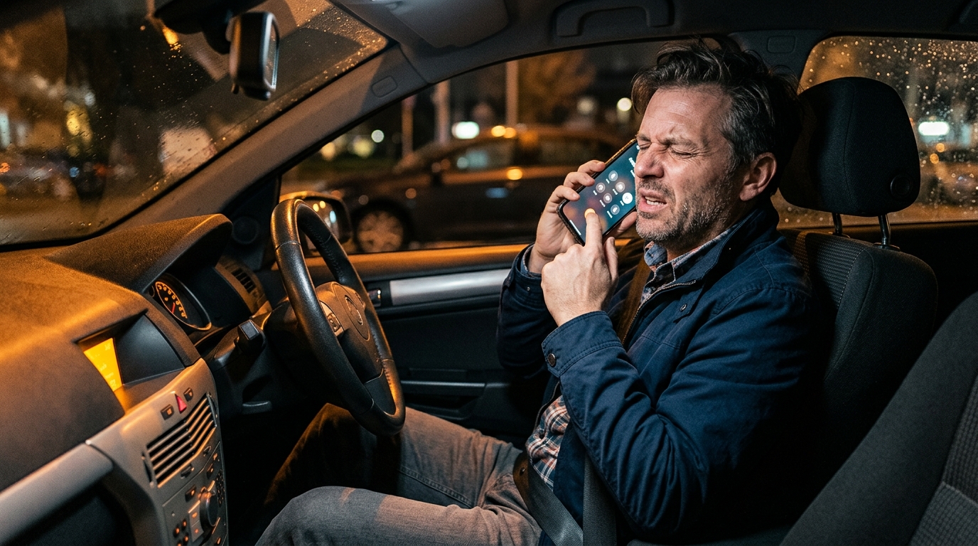 Client frustré au téléphone avec un service client automatisé