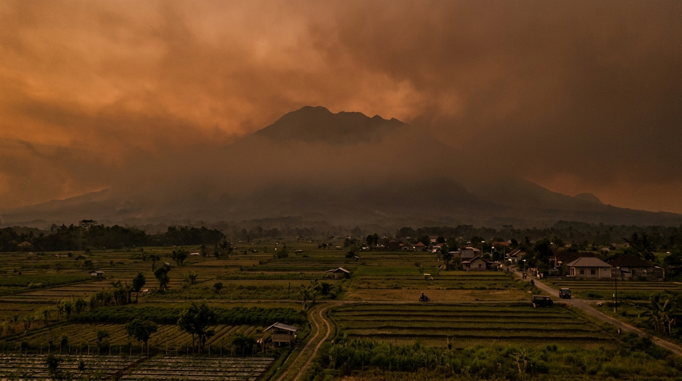 Le puy de Dôme masqué par la fumée des incendies