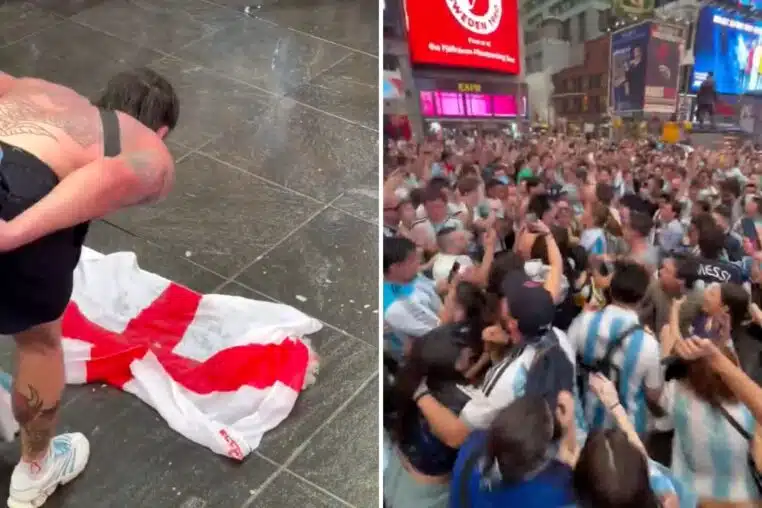 Argentins x drapeau anglais