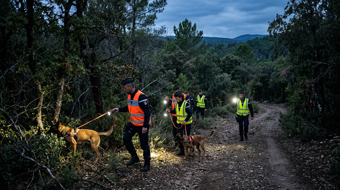 Fouilles dans une zone boisée du Tarn