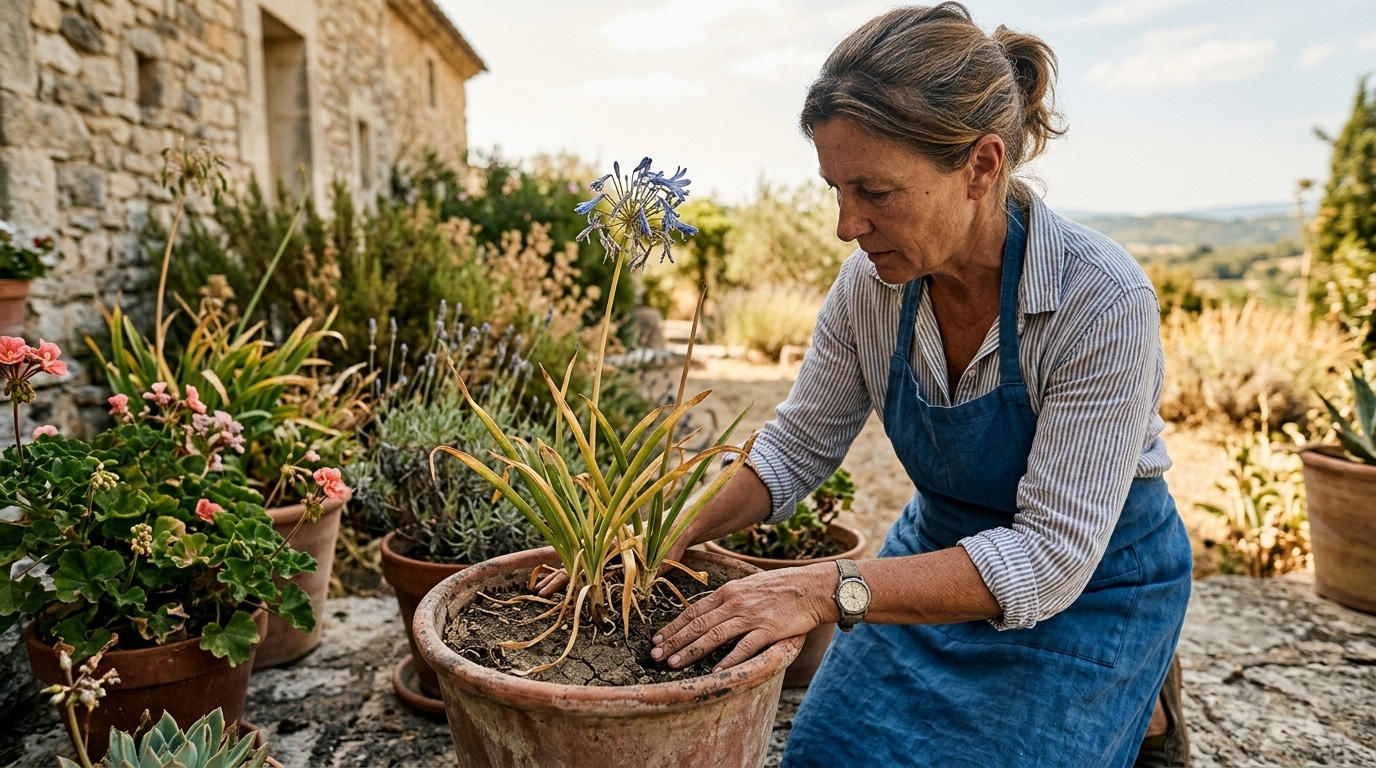 Agapanthes en pot : ce test de 10 secondes révèle si la canicule les a déjà condamnées
