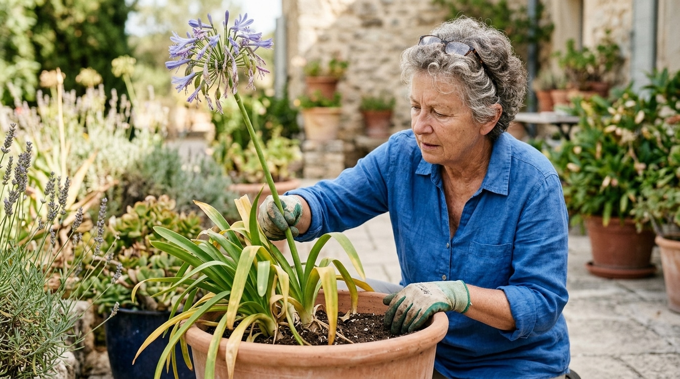 Agapanthes en pot : ce test de 10 secondes révèle si la canicule les a déjà condamnées