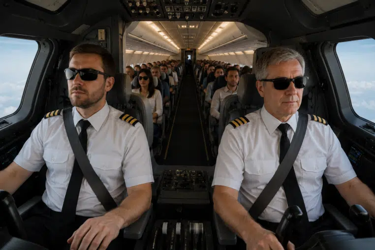 blague pilote aveugle