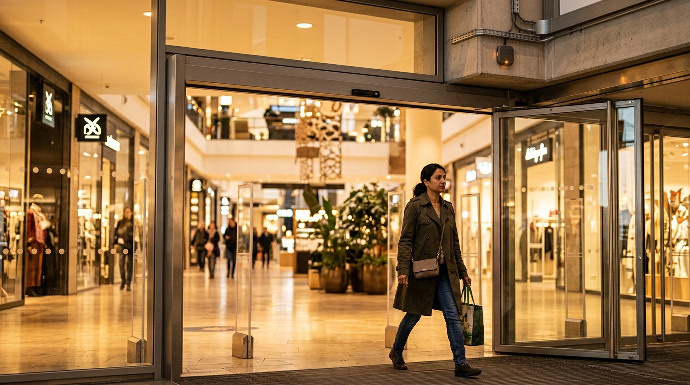 Balise de traçage Bluetooth discrète dans un centre commercial