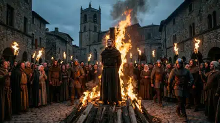 Bûcher médiéval de Jan Hus à Constance en 1415