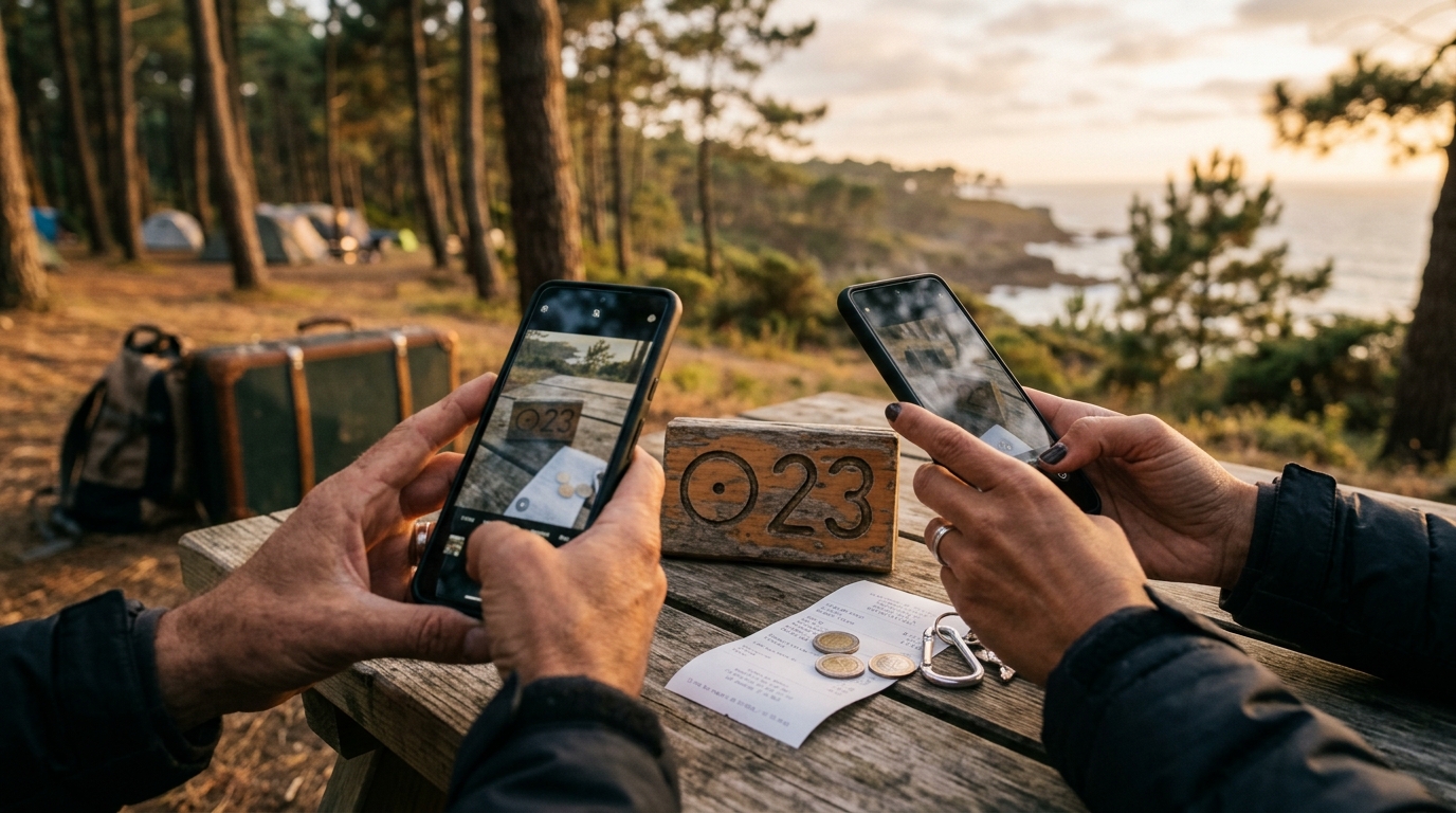 Preuves photographiées pour un remboursement de camping