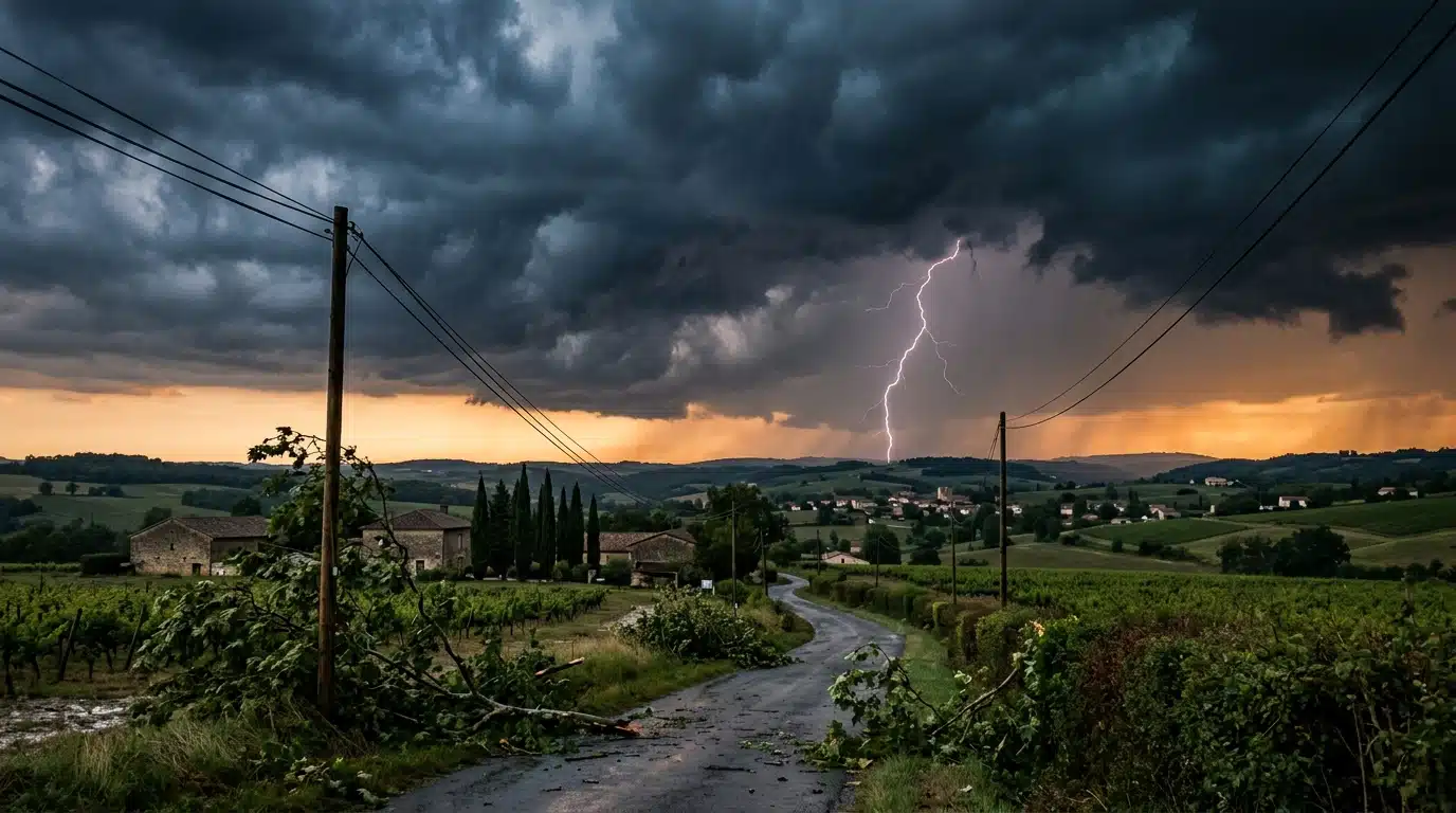 Orage et lignes électriques endommagées dans le Sud-Ouest