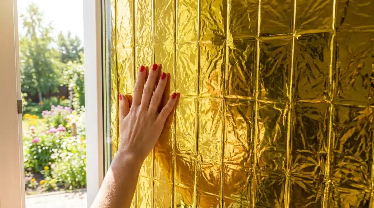 Canicule : posée dans le mauvais sens, cette couverture de survie sur la fenêtre transforme le salon en four
