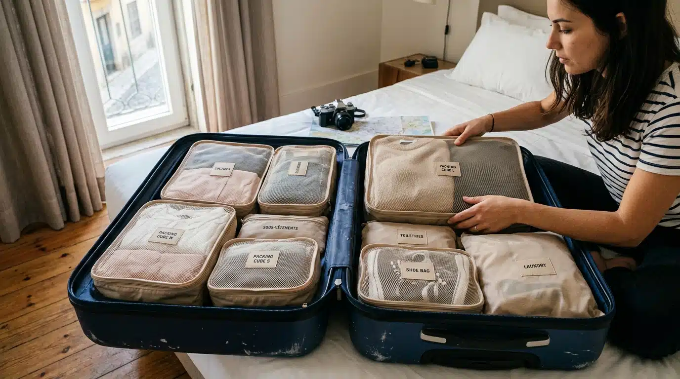 Ce lot de 8 organiseurs de valise à 12,99€ va enfin ranger le chaos de vos bagages