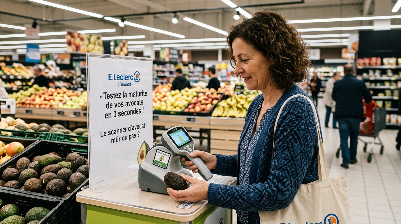 Ce scanner testé dans un Leclerc de Gironde dit en 3 secondes si votre avocat est mûr