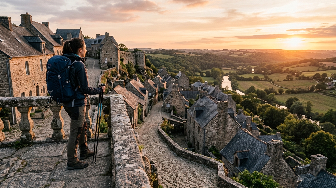 Village breton perché sur un éperon rocheux à 136 mètres