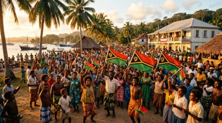 Célébration de l'indépendance du Vanuatu en 1980