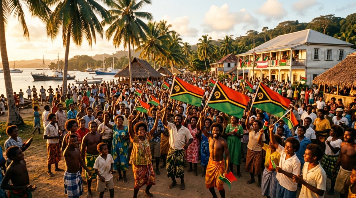 Célébration de l'indépendance du Vanuatu en 1980
