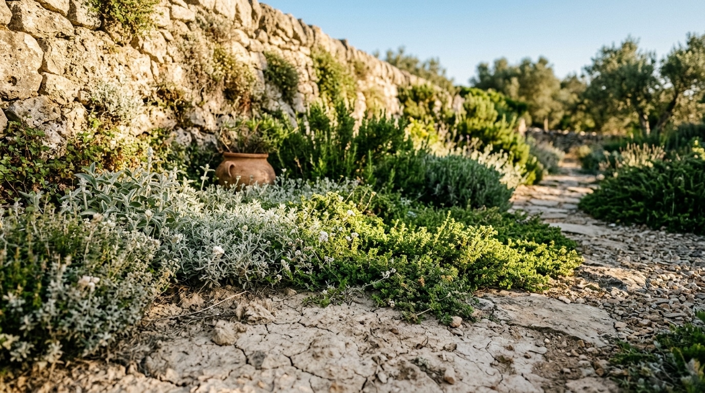 Coin de jardin sec transformé en tapis végétal vert