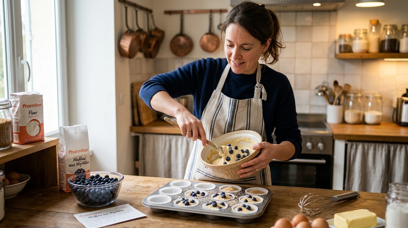 Ces muffins aux myrtilles Marmiton font l'unanimité grâce à un geste que tout le monde fait mal